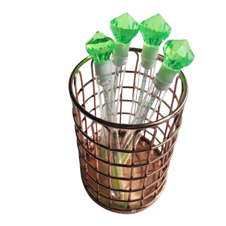 コスメティック | ダイヤモンドアイラッシュブラシ10本セット - 9色ピンククリアケース付き