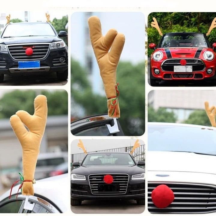 車 アクセサリー | クリスマス用 トナカイコスチューム車アクセサリーセット