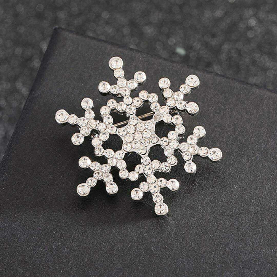 アクセサリー その他 | 雪の結晶ラインストーンブローチ - ユニセックス