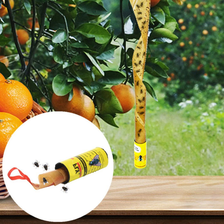 虫よけ 鳥よけ | 強力虫よけロールテープ12個セット - 黄色、室内外対応