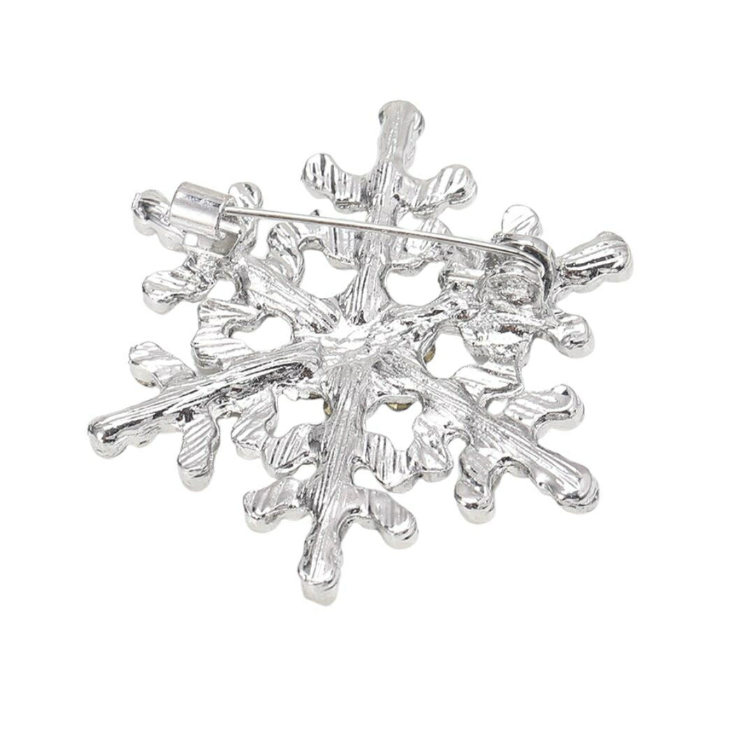 アクセサリー その他 | 雪の結晶ラインストーンブローチ - ユニセックス