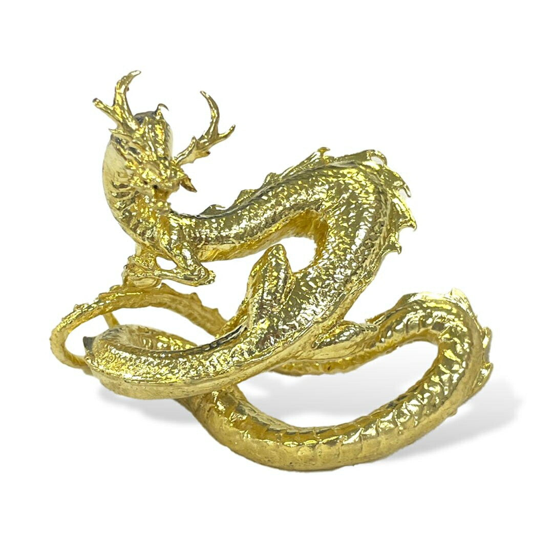 風水 インテリア | 金運風水龍 6cm 置物 - 開運祈願ゴールドドラゴン