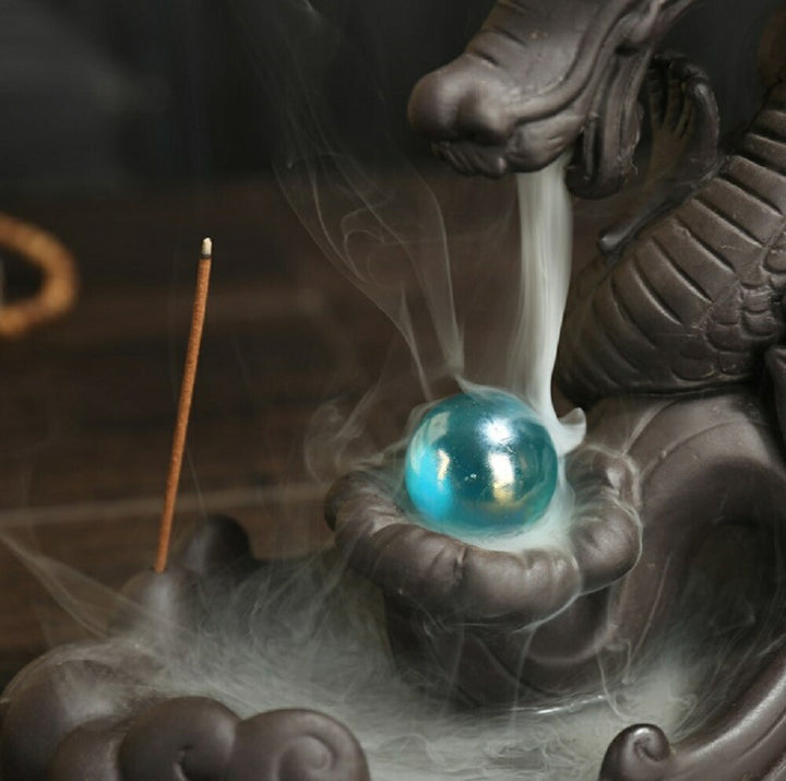 お香 | ドラゴン陶器お香スタンド - モダンインテリア香りの置物