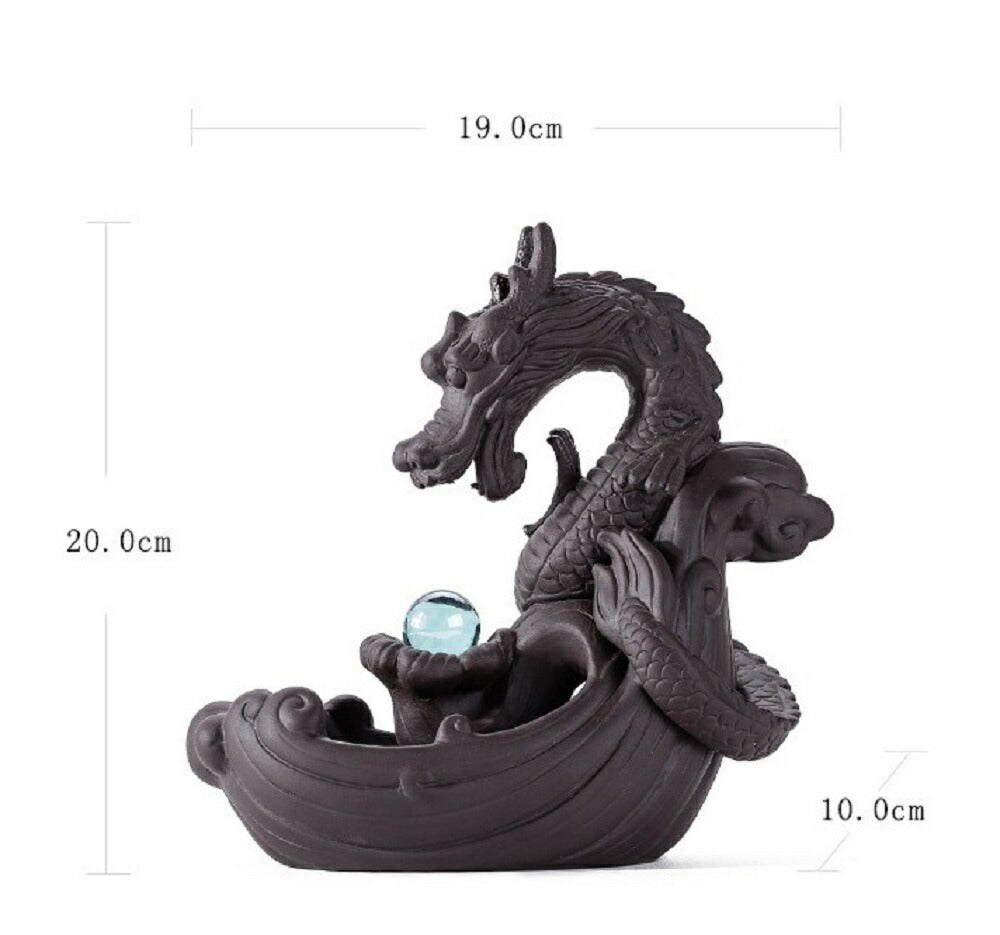 お香 | ドラゴン陶器お香スタンド - モダンインテリア香りの置物