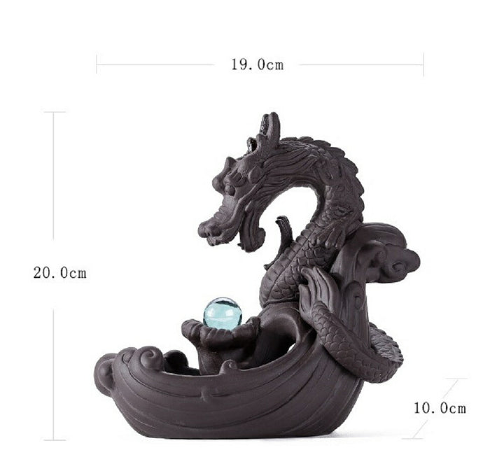 お香 | ドラゴン陶器お香スタンド - モダンインテリア香りの置物