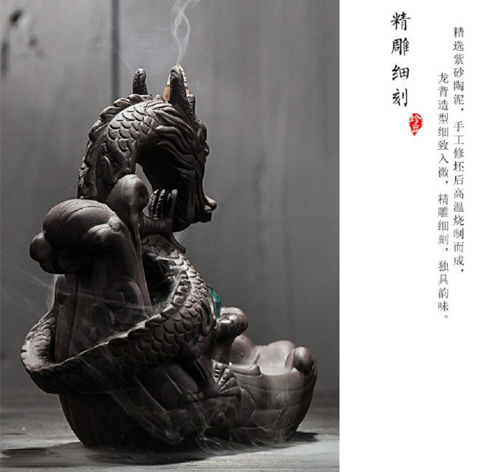 お香 | ドラゴン陶器お香スタンド - モダンインテリア香りの置物