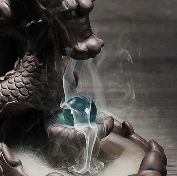 お香 | ドラゴン陶器お香スタンド - モダンインテリア香りの置物