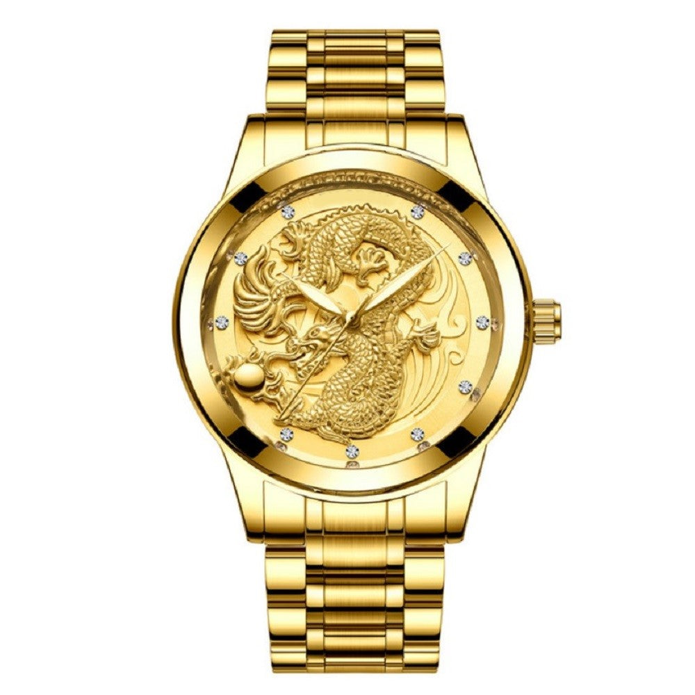 腕時計 | ゴールドドラゴン腕時計 - 開運・金運上昇デザイン