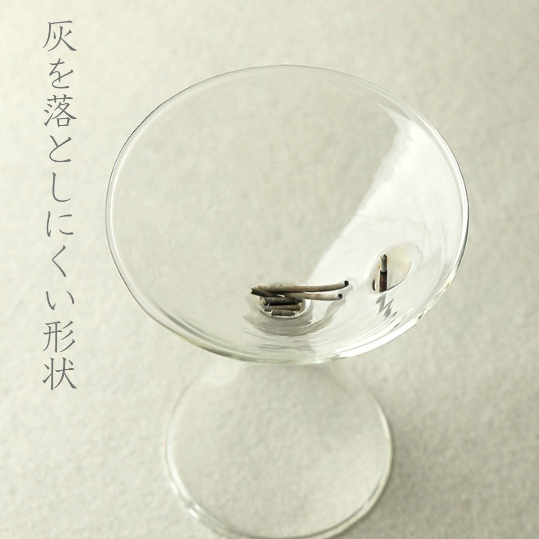 お香 | クリアガラス製お香立て シンプル和風デザイン ホームフレグランス