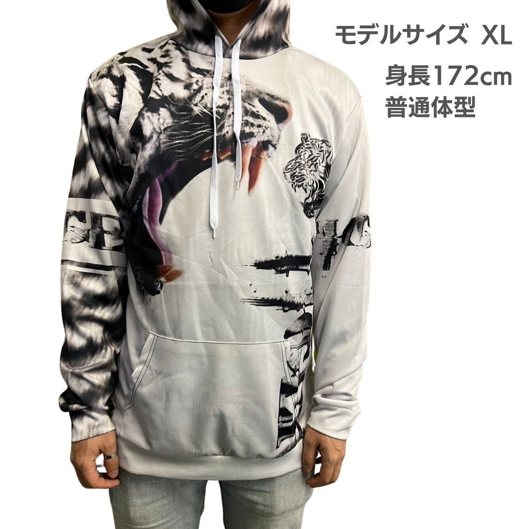 男性ファッション その他 | ホワイトタイガーパーカー 選べる3サイズ メンズ・レディース兼用