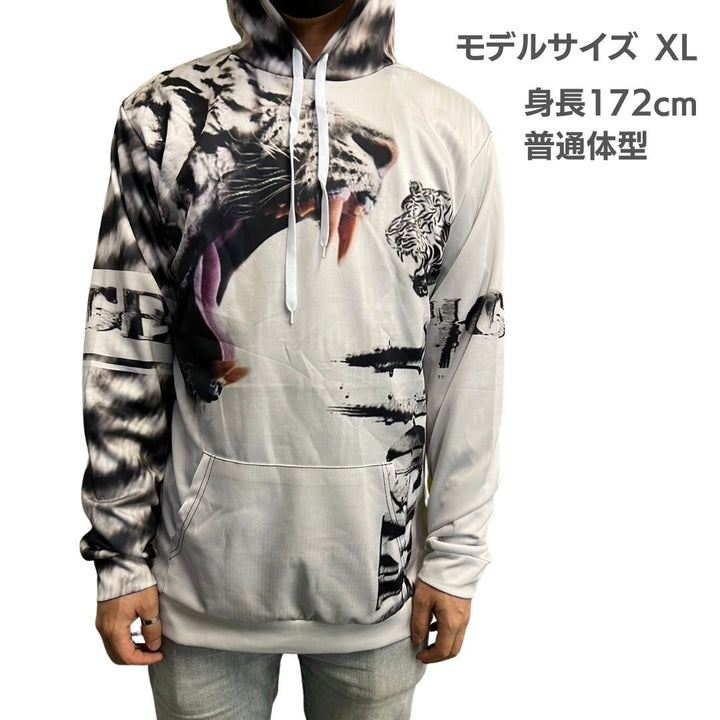 男性ファッション その他 | ホワイトタイガーパーカー 選べる3サイズ メンズ・レディース兼用