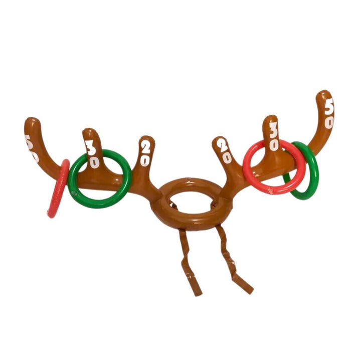 仮装 パーティーグッズ | クリスマス風船輪投げセット - トナカイハット付き