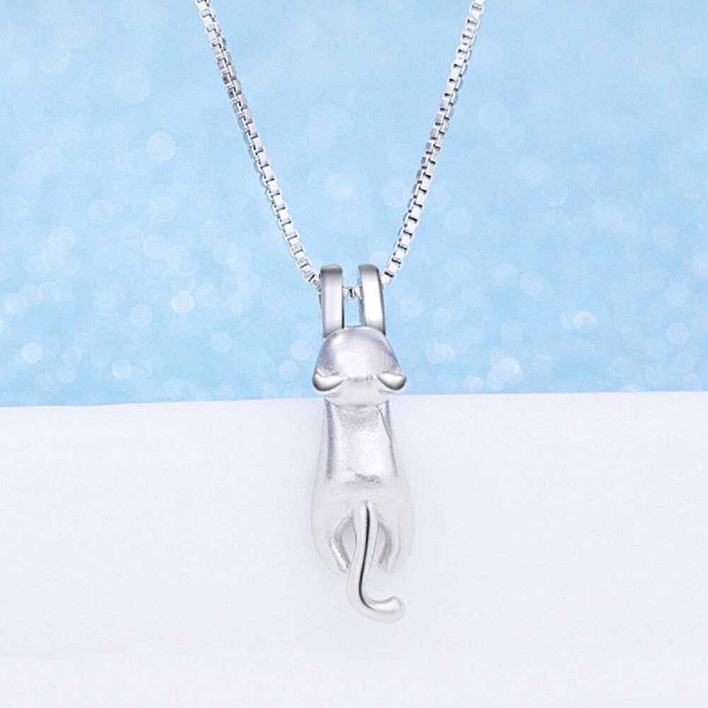 ネックレス | Silver925 ぶら下がり猫ネックレス 男女兼用