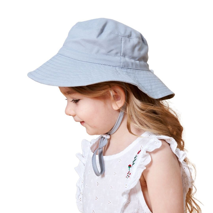 赤ちゃん用品 | キッズ用UPF50+ツバ広帽子 あご紐付き - 選べる8カラー