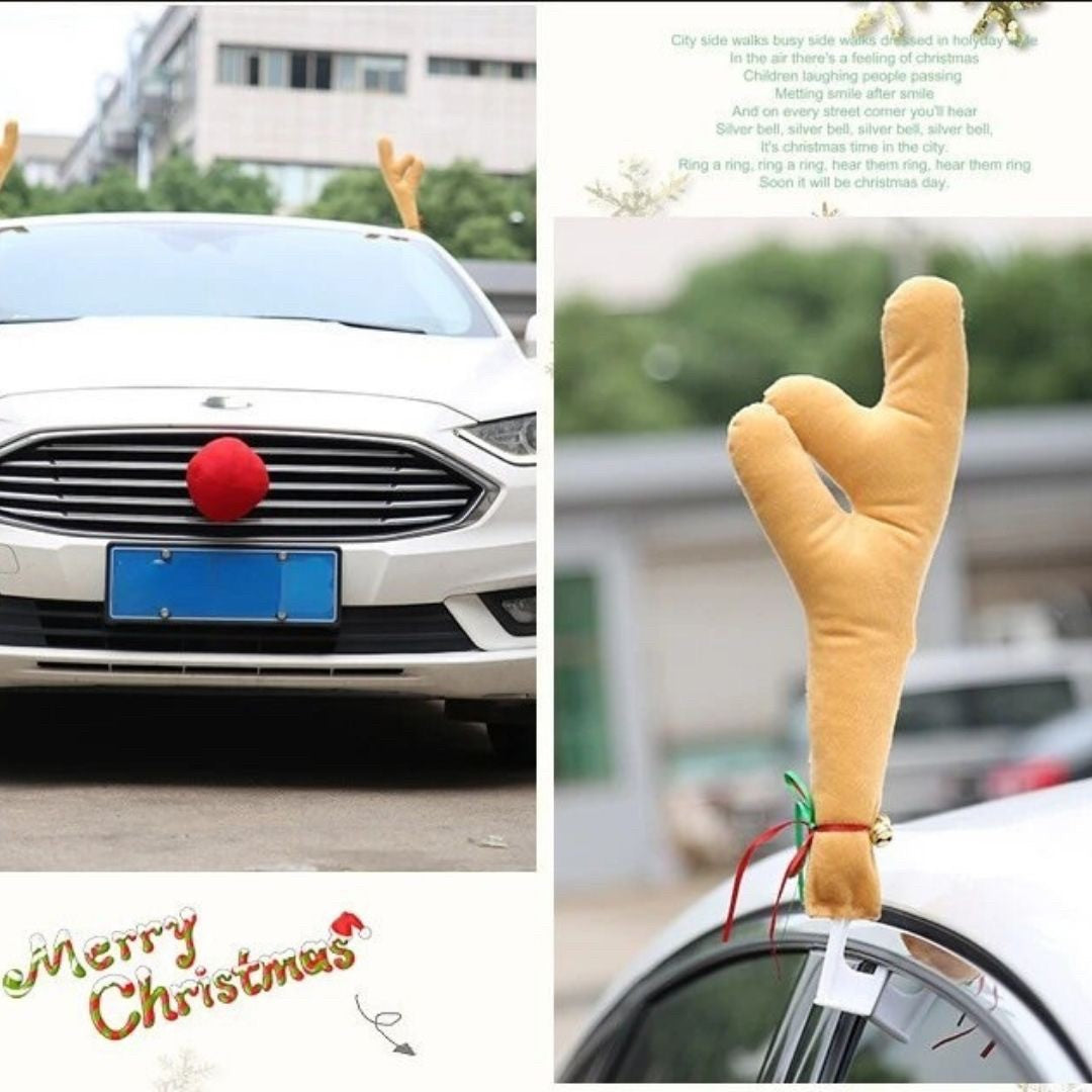 車 アクセサリー | クリスマス用 トナカイコスチューム車アクセサリーセット