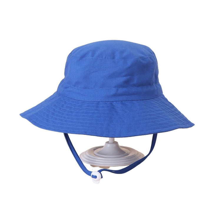 赤ちゃん用品 | キッズ用UPF50+ツバ広帽子 あご紐付き - 選べる8カラー