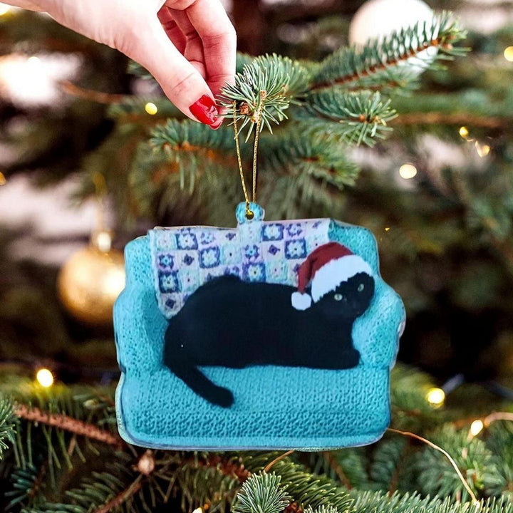 イベントグッズ | 猫とクリスマスツリーのアクリルオーナメント3種セット