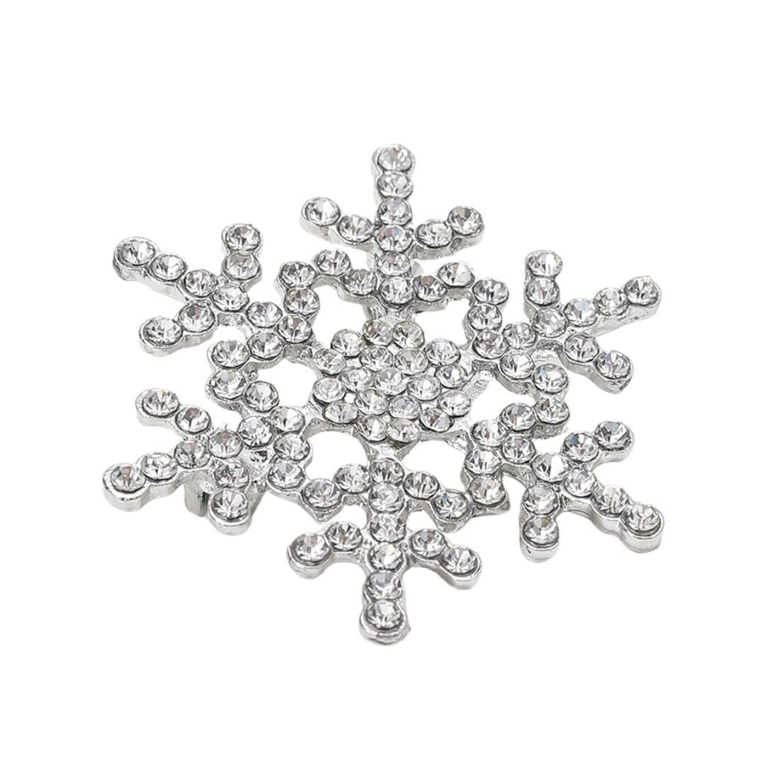 アクセサリー その他 | 雪の結晶ラインストーンブローチ - ユニセックス