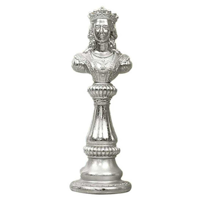 インテリア オブジェ | ナイト・キング・クイーン チェス駒デザイン オブジェ 【アンティーク調仕上げ・微細な塗装ムラ等あり】