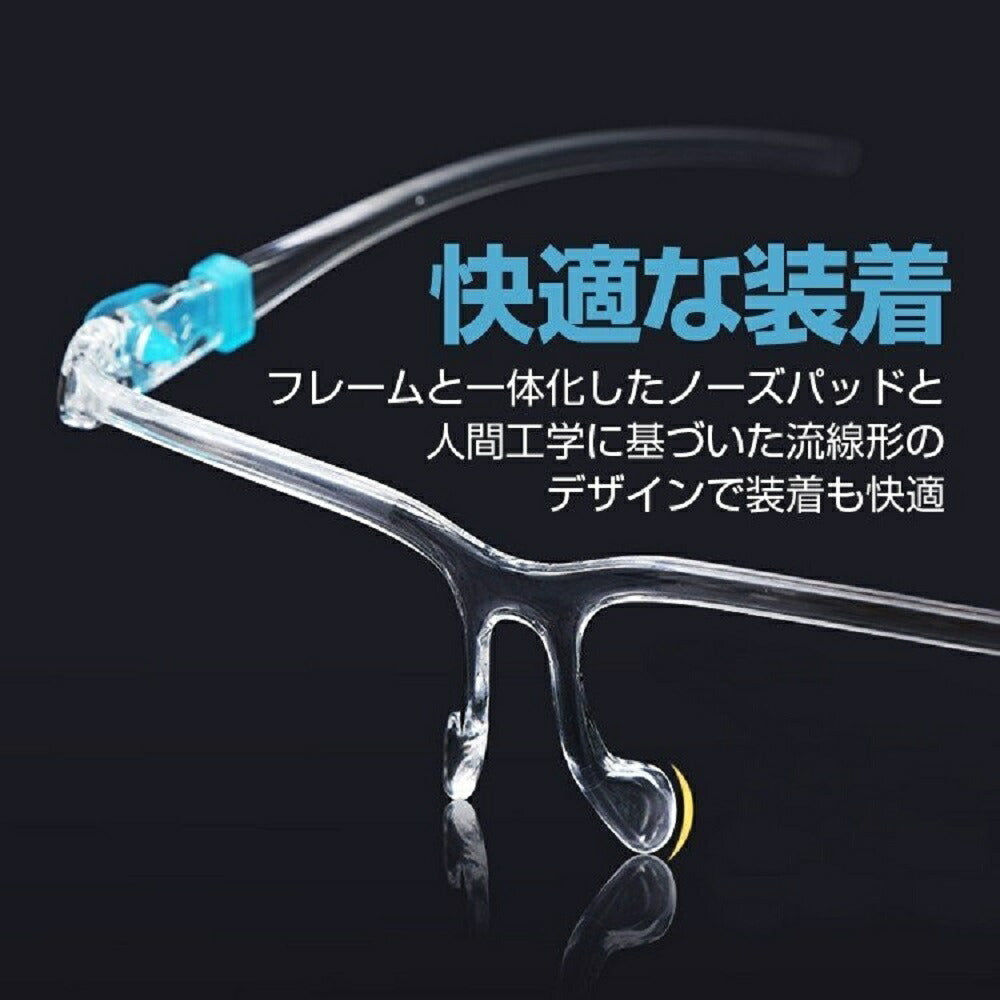 マスク | 100枚セット フェイスシールド メガネ型 軽量・透明・交換可能