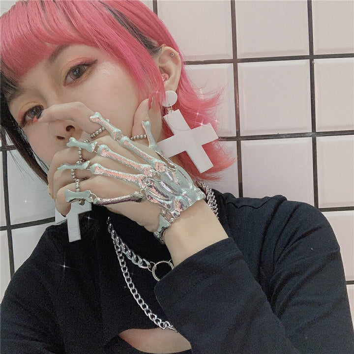 ブレスレット | スカルアーマーリング 5本指 ユニセックス