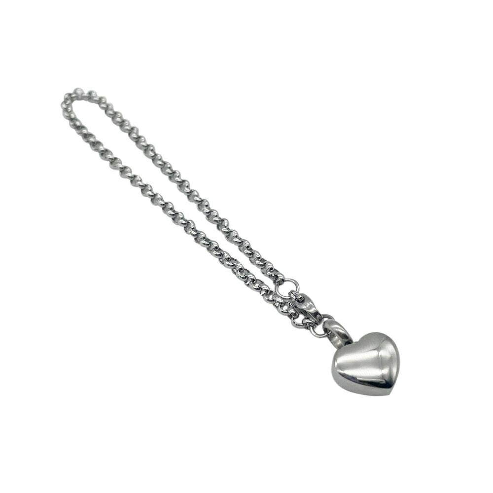 ブレスレット | シルバーハート遺骨カプセルブレスレット【ペット供養・メモリアル】