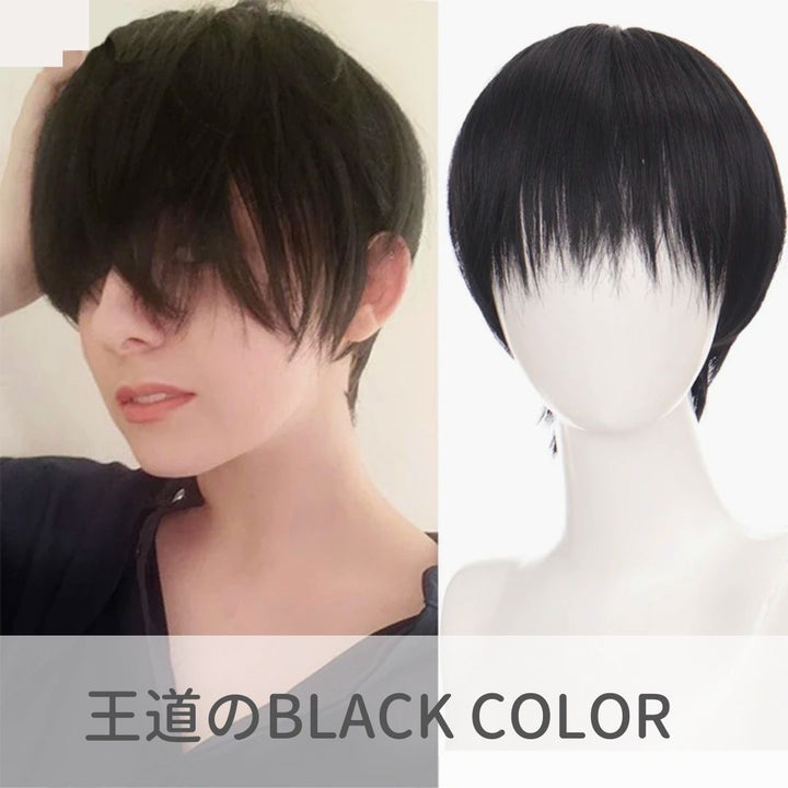 コスプレ小物 | 自然で軽量なナチュラルウィッグ：選べる3カラー、調整可能