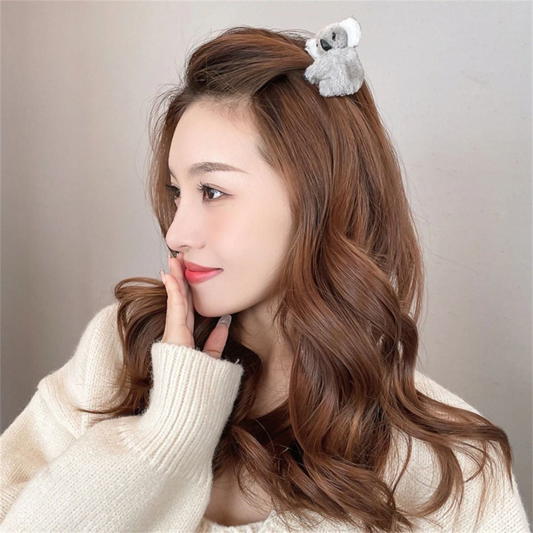 ヘアアクセサリー | コアラ抱きつきヘアクリップ | ナチュラルブラウンorグレー