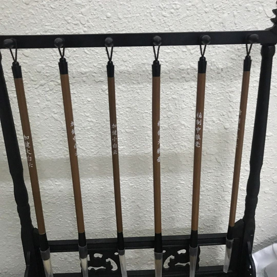 インテリア雑貨 その他 | 木製筆吊り下げホルダー14本用 - 書道・習字向け