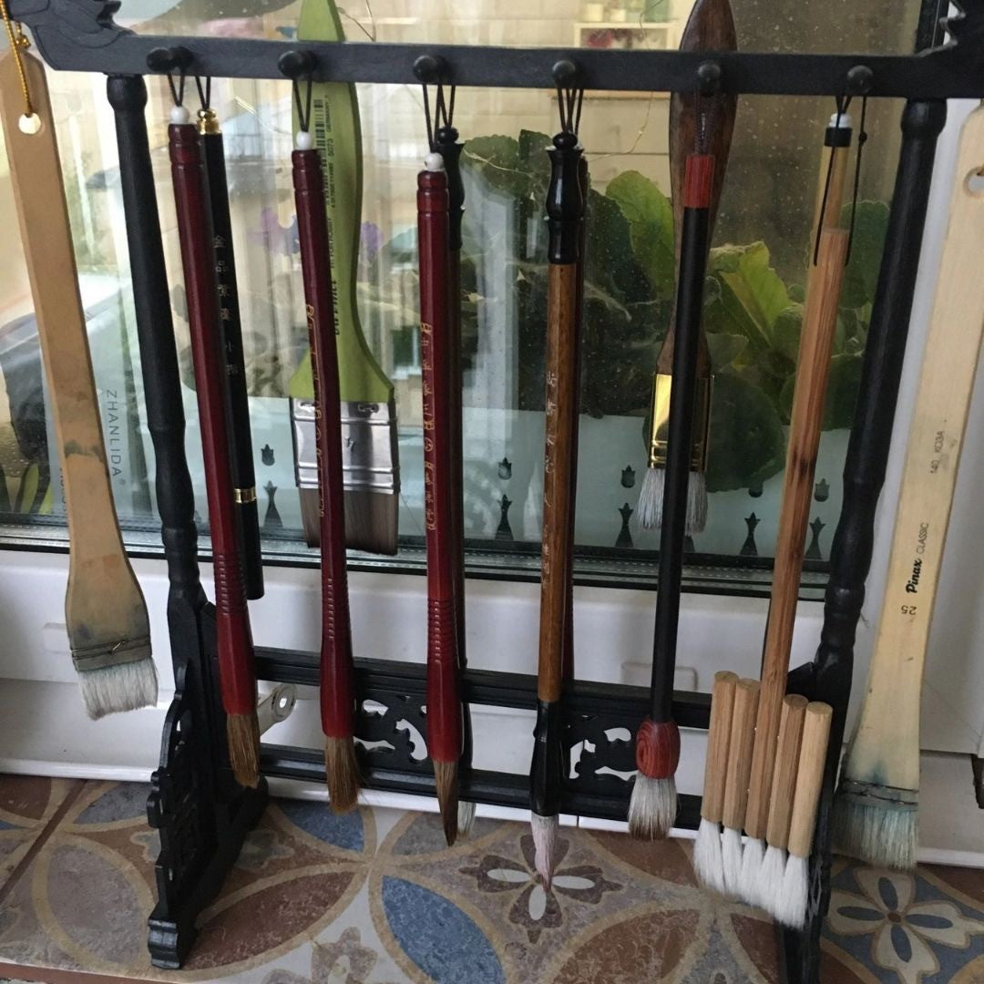 インテリア雑貨 その他 | 木製筆吊り下げホルダー14本用 - 書道・習字向け