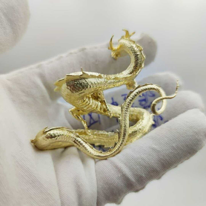 風水 インテリア | 金運風水龍 6cm 置物 - 開運祈願ゴールドドラゴン
