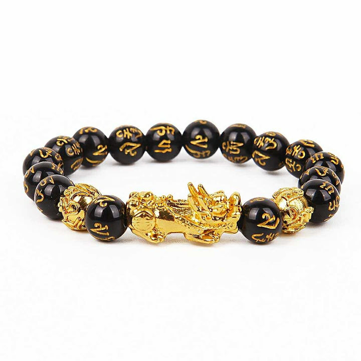 風水 アクセサリー | 金龍梵字ブレスレット メンズ・ユニセックス アクセサリー