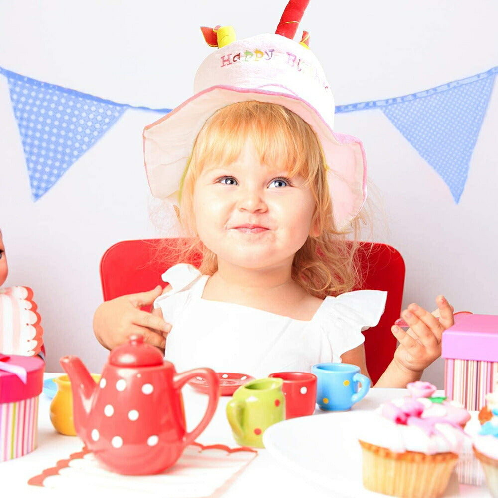 仮装 パーティーグッズ | ピンク誕生日パーティハット：子供向け可愛いキャップ