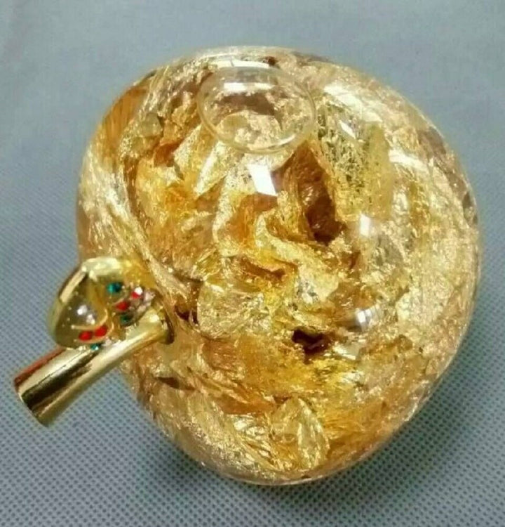 風水 インテリア | ゴールデンアップル風水クリスタル置物 - 専用ボックス付