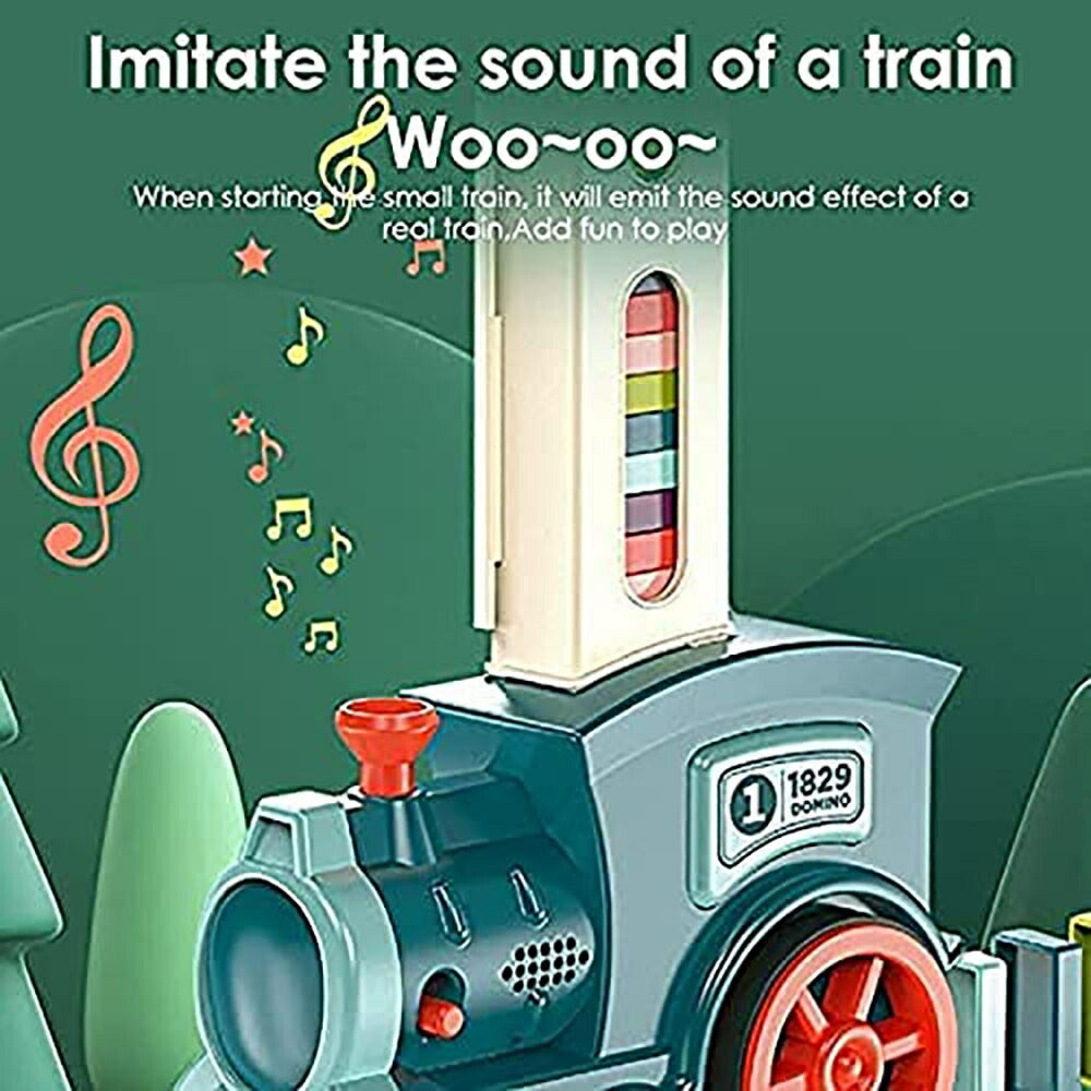 子供 おもちゃ | 自動ドミノトレインセット - 知育玩具60個ブロック