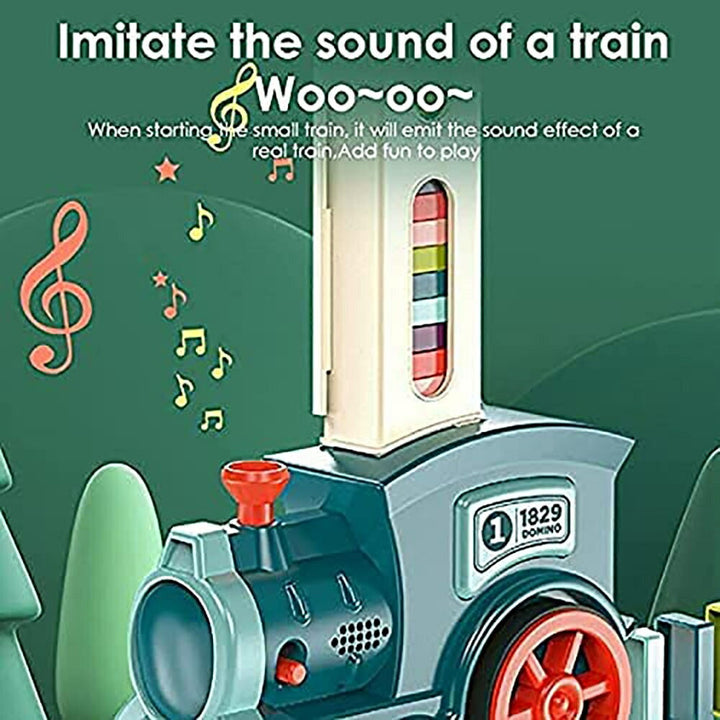 子供 おもちゃ | 自動ドミノトレインセット - 知育玩具60個ブロック