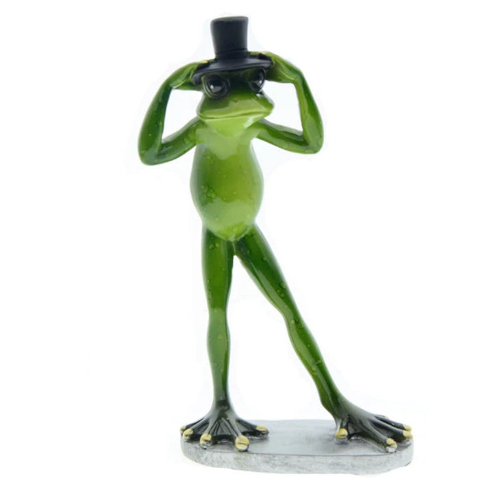 インテリア オブジェ | カエル船長の置物 3体セット - 幸運・金運アップ・開店祝い向け