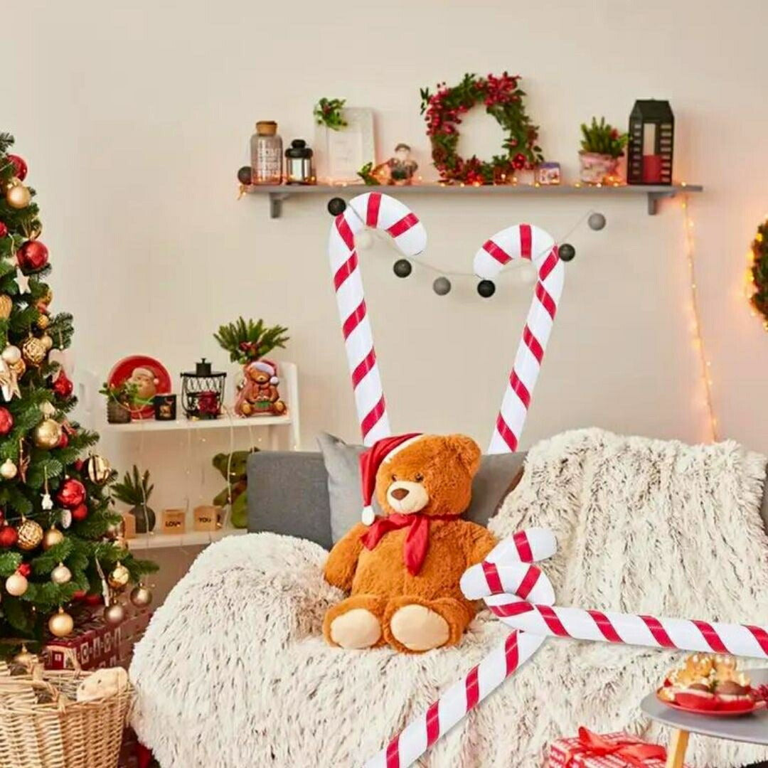 イベントグッズ | クリスマス特大キャンディースティック風船 - パーティー＆ツリー装飾