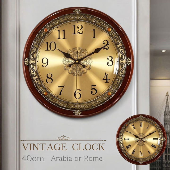 壁掛け時計 | 木製壁掛け時計 40cm アラビア数字orローマ数字