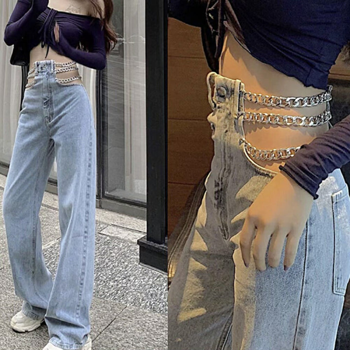 ボトムス | ワイドタイプデニムジーンズ 男女兼用 韓国ファッション