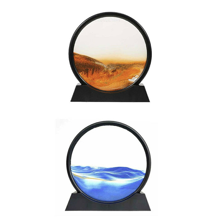 インテリア オブジェ | オレンジorブルー サンドピクチャー 置物 - モダン北欧デザイン