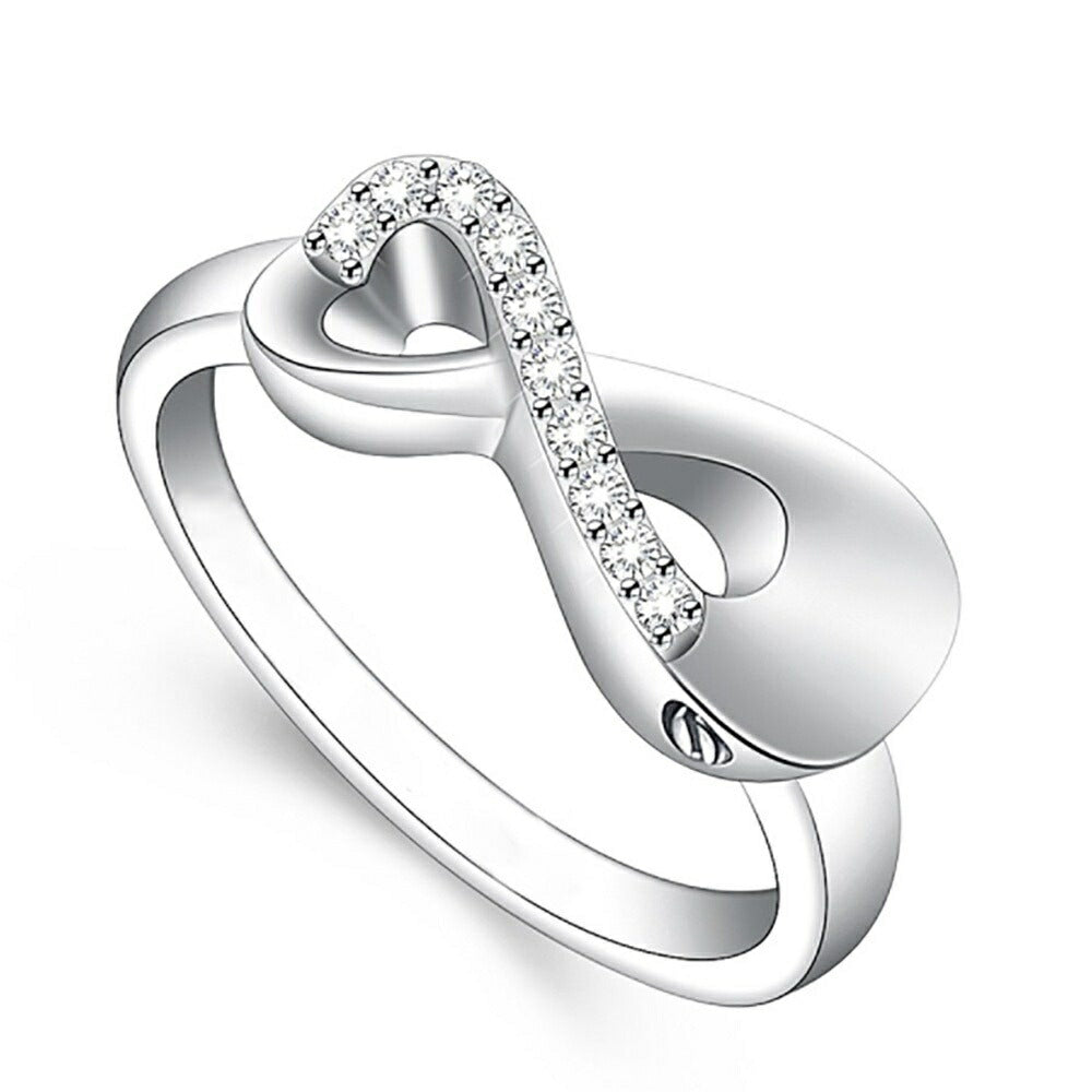 遺骨 アクセサリー | メモリアルインフィニティリング：遺骨・髪の毛収納可能 【※出っ張り加工あり・衣類などの引っかかりにご注意ください】