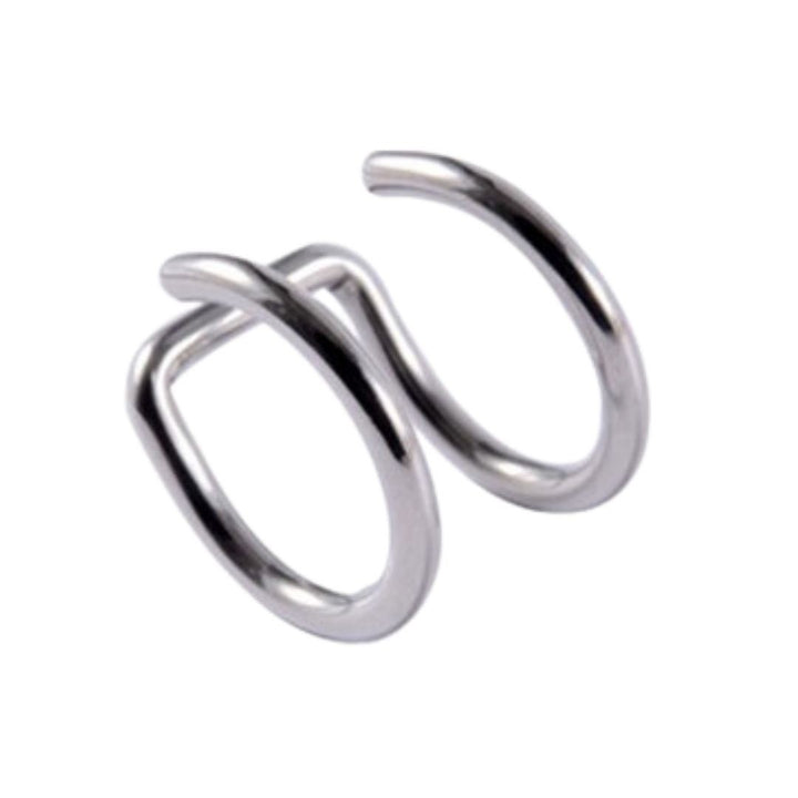 ピアス イヤーカフ | シルバーリップカフリング | ユニセックスHIPHOPアクセサリー
