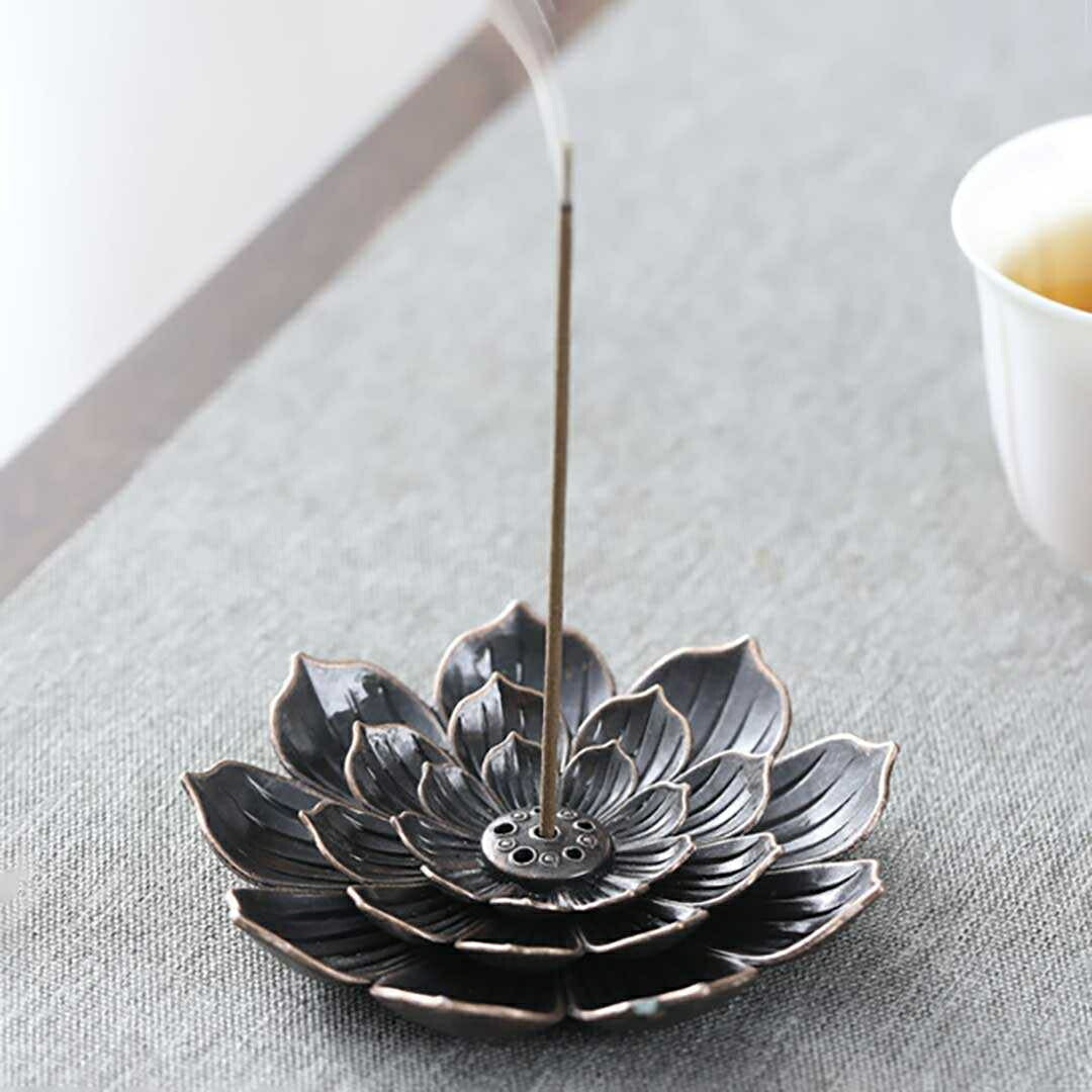 お香 | 蓮の花デザイン香炉・お香立て【風水・開運】