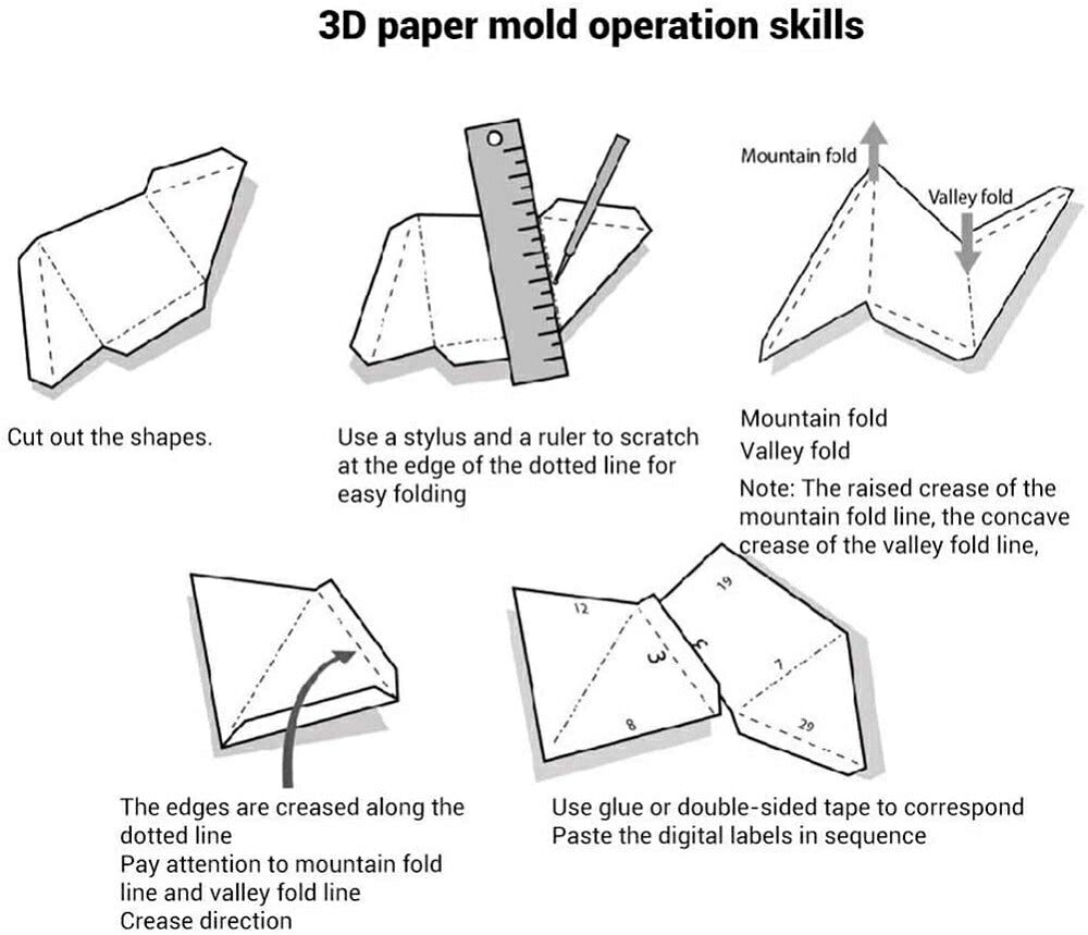 玩具 | パンダ 3D折り紙キット - 手作り壁飾り