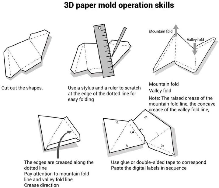 玩具 | パンダ 3D折り紙キット - 手作り壁飾り