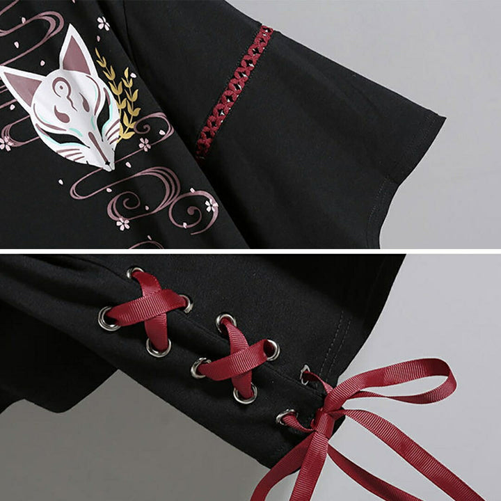 はっぴ 和服 | 桜狐和装セット レディース 半袖トップス＆スカート