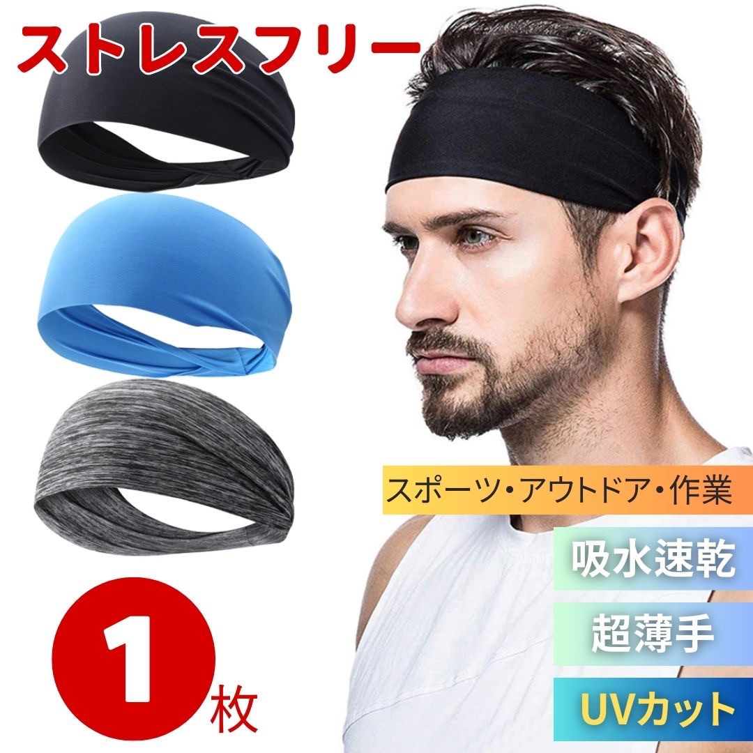 キャップ | 吸汗速乾ヘアバンド | 男女兼用 スポーツ・作業用 | 選べる3カラー