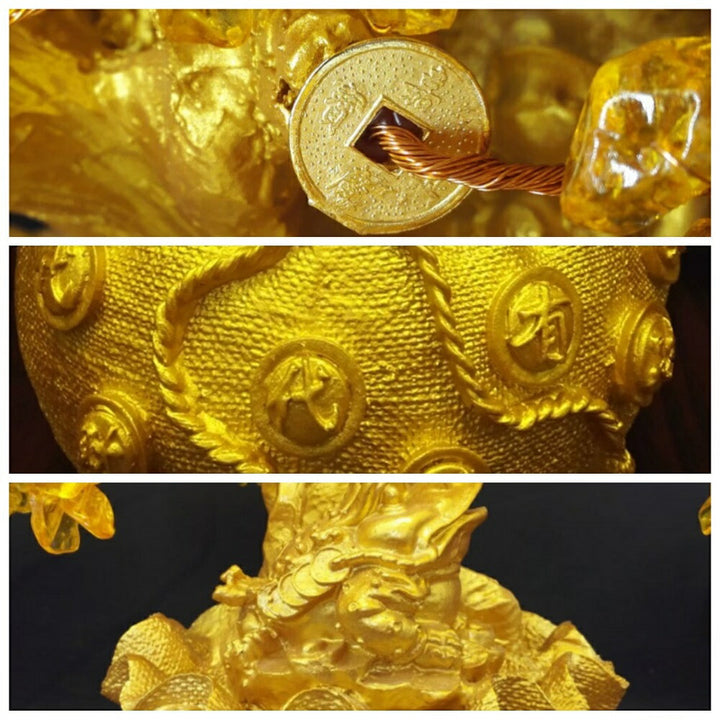 風水 インテリア | 超特大黄金木招財樹 シトリン天然石 置物 - 開運・金運上昇祈願