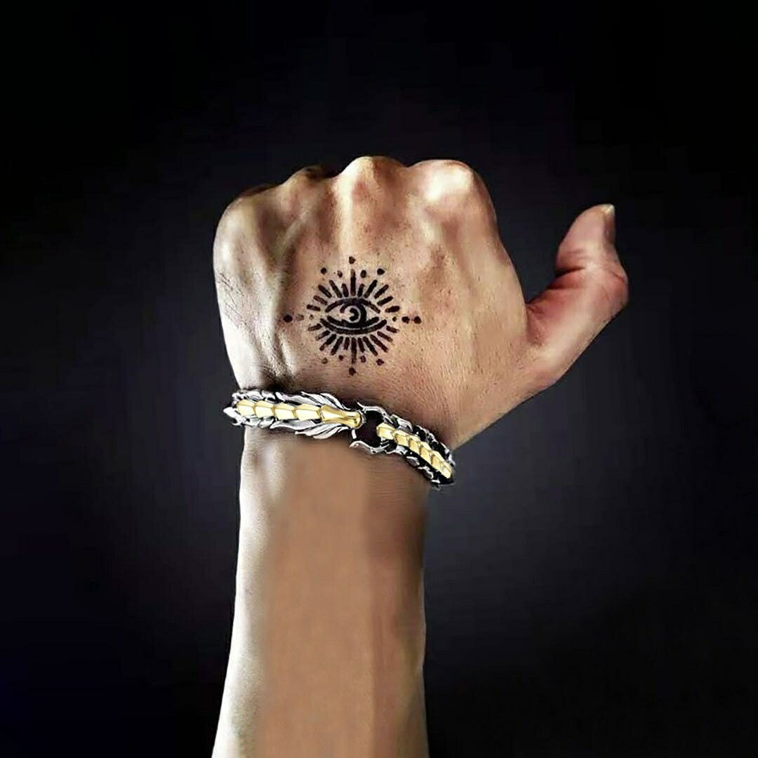 ブレスレット | ドラゴン ゴールドライン ブレスレット - メンズ・ユニセックス ストリートジュエリー